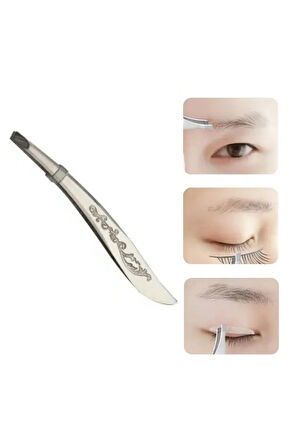 Çelik Akustik Cımbız Zargana Kavisli Eğik Uçlu İnce Cımbız Kıl Tüy Alma Çelik Cımbız XLC514