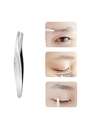 Çelik Akustik Cımbız Kavisli Eğik Uçlu Kalın Cımbız Kıl Tüy Alma Çelik Cımbız XLC511