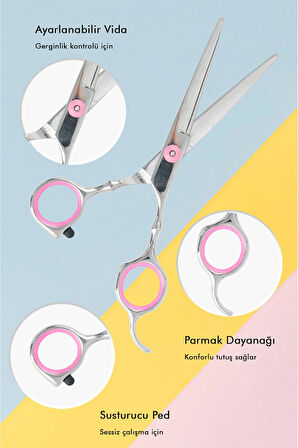 Profesyonel Titanium Berber Kuaför Makası Düz Uçlu 6.5 İnç Saç Kesim Makası Hair Style XLQ507A