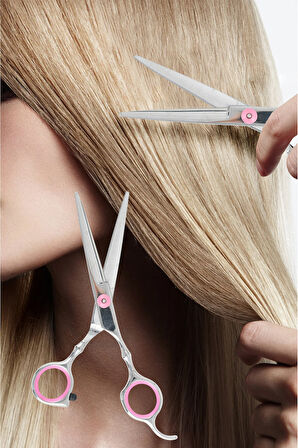 Profesyonel Titanium Berber Kuaför Makası Düz Uçlu 6.5 İnç Saç Kesim Makası Hair Style XLQ507A