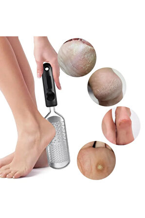 Ayak Topuk Rendesi Geniş Ağızlı Deri Cila Inox Paslanmaz Çelik Törpü Rende Profesyonel XL72