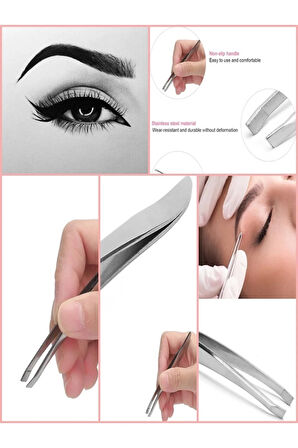 Çelik Akustik Cımbız Lazerli Kavisli Eğik Uçlu İnce Cımbız Kıl Tüy Alma Çelik Cımbız XLC513