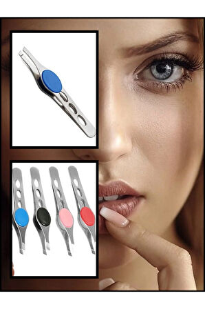 Düz Uçlu Titanium Akustik Mandallı Cımbız Mandallı Mavi XLC502D