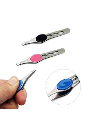 Düz Uçlu Titanium Akustik Mandallı Cımbız Mandallı Mavi XLC502D