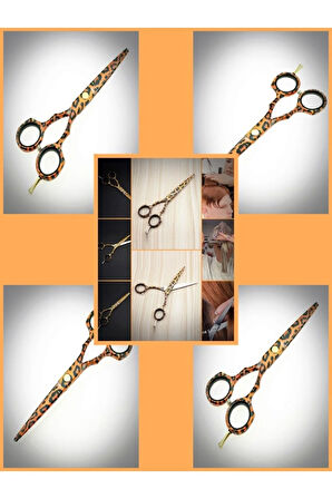 Leopar Profesyonel Berber Kuaför Makası Düz Uçlu 5.5 İnç Saç Kesim Makası Hair Style XLQ571B