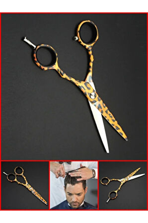 Leopar Profesyonel Berber Kuaför Makası Düz Uçlu 5.5 İnç Saç Kesim Makası Hair Style XLQ571B