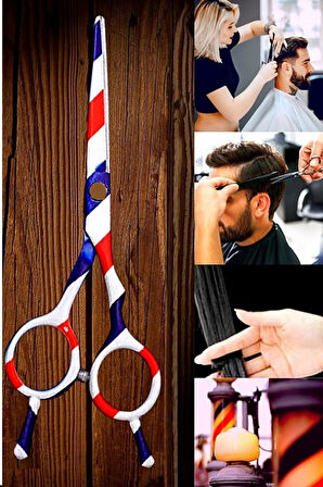 Amerikan Duble Çivili Çelik Kuaför Saç Kesim Makası Düz Uçlu Kesim Tıraş Makası XLQ581B