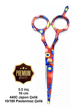 Çocuk Tıraş Makası Berber Düz Uçlu Seramik Saç Kesim Makası XLQ587B