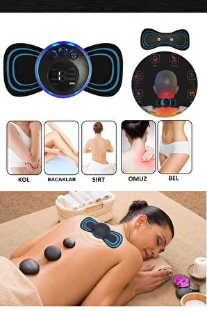 Tens Ems Elektrikli Masaj Aleti Cihazı Kablosuz Şarjlı Kelebek101