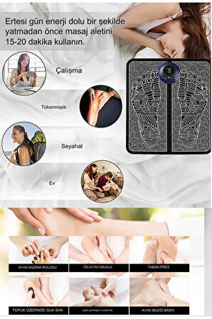 Akapuntur Ayak Stimülasyon Masaj Pedi Katlanır Taşınabilir