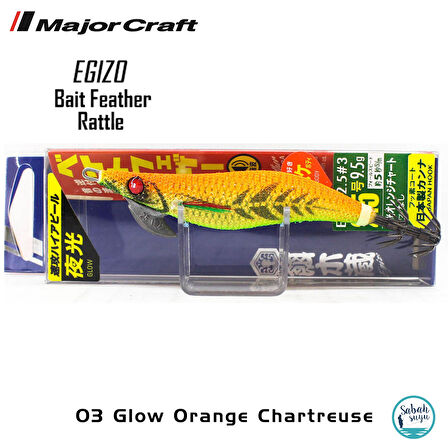 Major Craft Kalamar Zokası EBFO-2.5 #03 Glow Orange Chartreuse