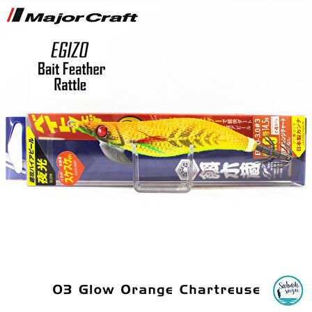Major Craft Kalamar Zokası EBFO-3.0 #03 Glow Orange Chartreuse