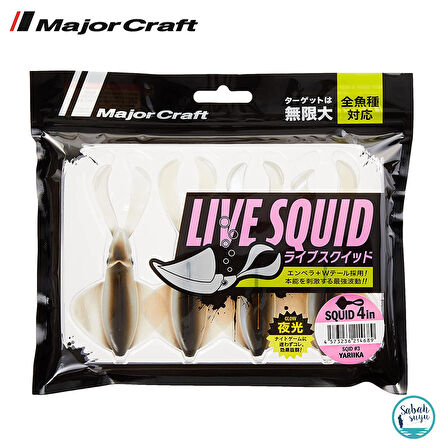 Major Craft Live Squid SQID4 10cm #03 Squid (4Adet)