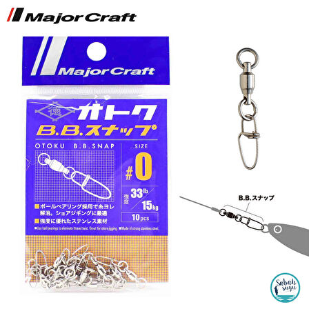 Major Craft Otoku Klipsli Fırdöndü #0 (10Ad)