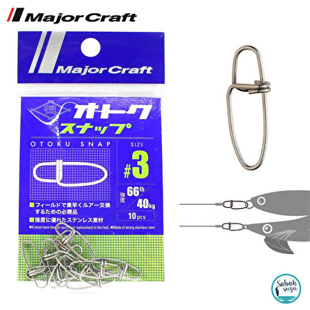 Major Craft Otoku Snap Klips #3 40kg (10Ad)