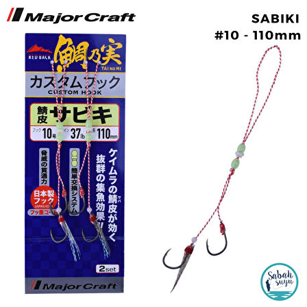 Major Craft Red Back Çiftli Tai Rubber Asist İğne Tüylü #10 110mm (2 Adet)