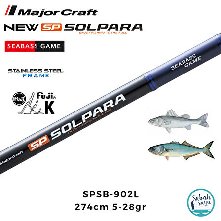 Major Craft Solpara SPSB-902L Seabass Game 274cm 5-28gr (2P) Spin Kamış