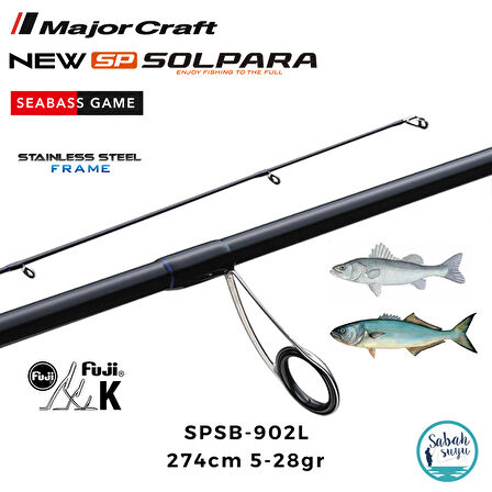 Major Craft Solpara SPSB-902L Seabass Game 274cm 5-28gr (2P) Spin Kamış