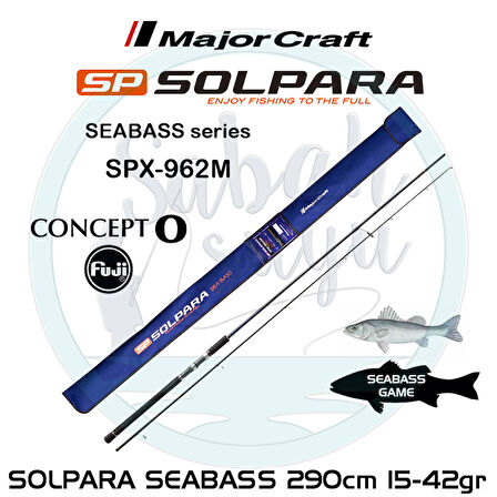 Major Craft Solpara SPX-962M Seabass 293cm 15-42gr (2P) Spin Kamış