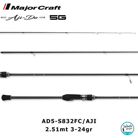 Major Craft 5G Ajido AD5-S832FC/AJI 2.51mt 3-24gr (2P) Light Spin Kamış