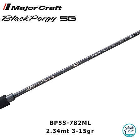 Major Craft 5G Black Porgy Kurodai BP5S-782ML 2.34mt 3-15gr (2P) Light Spin Kamış