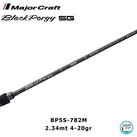 Major Craft 5G Black Porgy Kurodai BP5S-782M 2.34mt 4-20gr (2P) Light Spin Kamış
