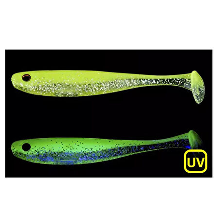 Major Craft Stabi Shad Slim 10cm Silikon Balık #05 Chart Silver UV