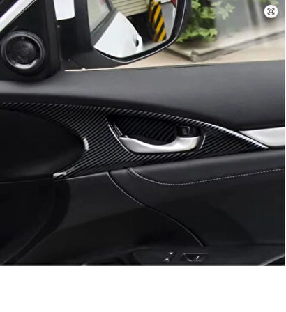 Honda Civic  fk7 FC52016-2021 UYUMLU İç 4 Kapı Kolu Çerçevesi Karbon Kalın Üründür
