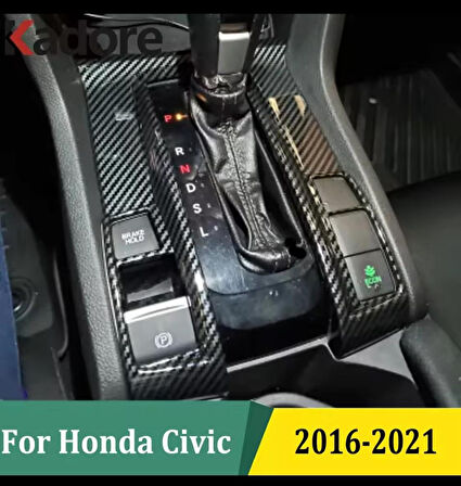 Honda Civic FK7 -FC5 Uyumlu Vites U Çerçeve Tam Kaplama Karbon