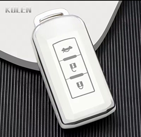 Mitsubishi Outlander Asx Lancer Pajero Eclipse Anahtar Kılıfı Beyaz-GÜMÜŞ 2.Resime Bakınız Lütfen