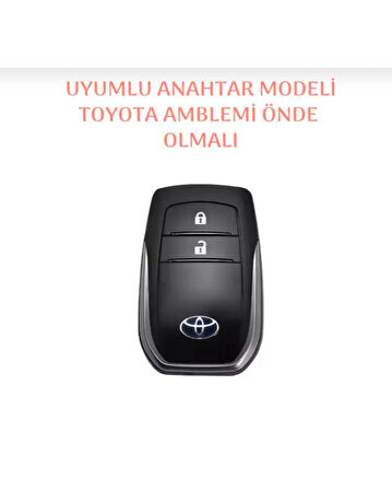 Toyota Corolla Cross Hilüx Yaris Cross Anahtar Kılıf 2 Tuş Model Logo Yeri Önde Olan Model Uygun