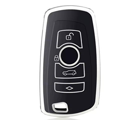 Bmw F30 F32 F10 F20 Uyumlu Anahtar Koruma Kılıfı 2.Resime Bakınız Siyah /Gümüş