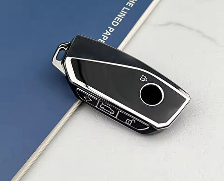 Bmw I7 X7 G07 Lcı Ix X1 X1 U11 7 Seri G70 G09 Xm U06 G81 M3 2023 Anahtar Kılıfı Siyah/Gümüş