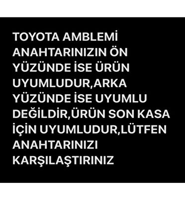 Toyota Yeni Kasa Chr C-hr Camry Corolla Yaris Cross Prius Rav4 Anahtar Kılıf 2.Resime Bakınız 2 Tuş