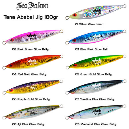 Sea Falcon Ababai Jig 180gr 02 Pink Silver Glow Belly