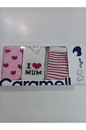 I Love Mum 3'lü Çorap