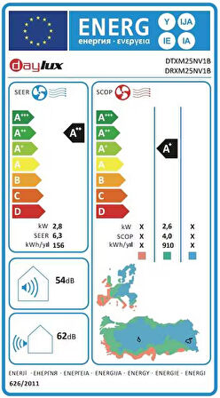 Daylux (Daikin Montaj Dahil) DTXM71N 24000 Btu A++ İnverter Klima