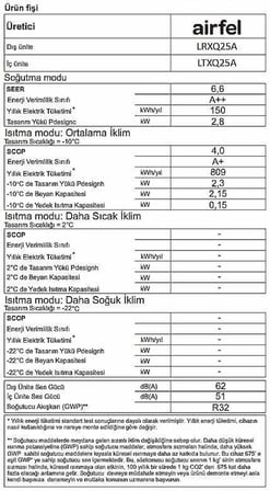 Airfel (Montaj Dahil) Vibe LTXQ25A 9.000 Btu A++ İnverter Klima