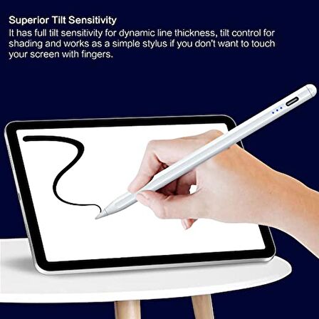 iPad uyumlu Stylus Kalem Eğim Duyarlılığı, Avuç İçi Reddetme, Yüksek Hassasiyet Özelliklerine Sahip 