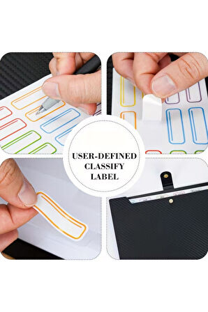 A4 Körüklü Evrak Dosyası 5 Bölmeli Akordiyon, Siyah