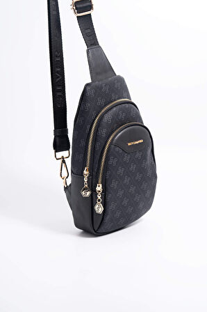 Silver Polo  Kadın Vücut Çantası 959-45757 SILVER POLO FREEBAG M178 SİYAH-MAT SİYAH