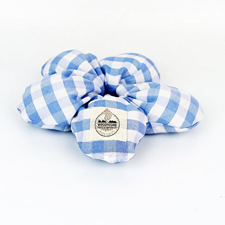 Woodycord Scrunchies İçi Dolgulu Lastikli Büyük Boy Çiçek Model Saç Tokası 