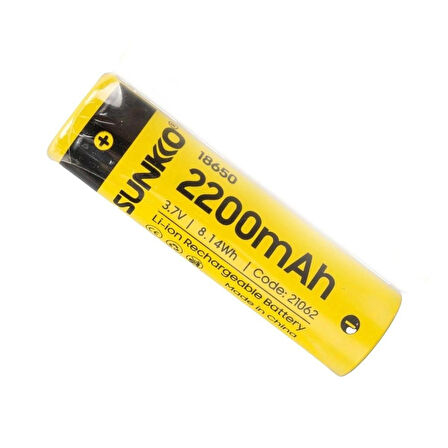 Sunkko 18650 3.7 Volt 800 Mah 14500 4'lü Şarj Edilebilir Pil