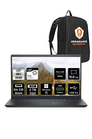 Dell Inspiron 3530 i7 1355U 64GB 2TB SSD 15.6'' FHD W11P Dokunmatik Dizüstü Laptop & PER4 ÇANTA