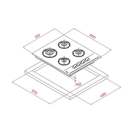 Teka CHEF 5 Siyah Ankastre Set (HAK 625BK-GBE 64002- ATV60)