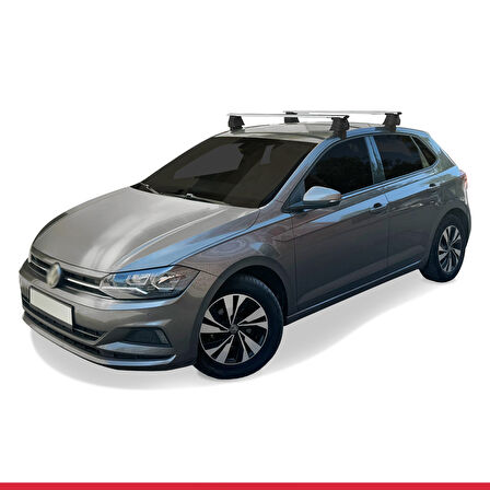 Volkswagen Polo 6 (AW) 2018 ve Sonrası ile Uyumlu ACE-4 Ara Atkı Tavan Barı Gri 2 Adet