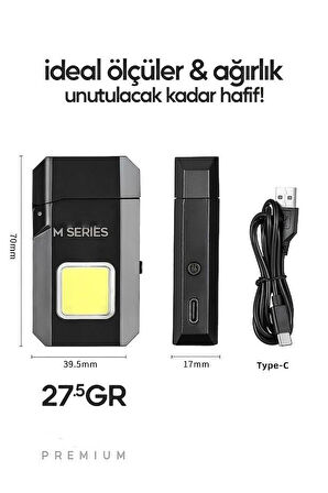 Airstorr Şarjlı Cob Led Fener – Yüksek Parlak, Enerji Tasarruflu, Rüzgar Geçirmez Elektrik Çakmaklı 
