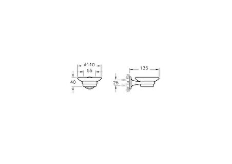 VitrA Marin A44941 Katı Sabunluk, Krom