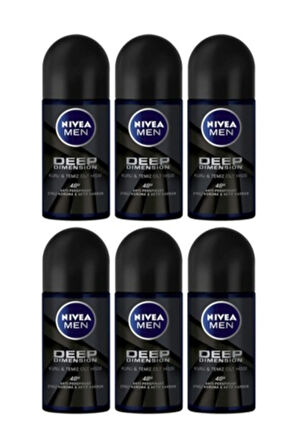 Men Deep Dimension 48h Roll On 50 ml X 6 Adet