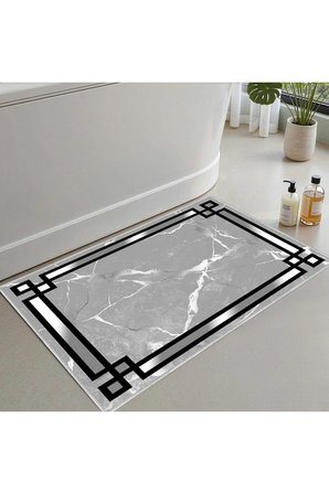 Banyo Paspası, Yumuşak Banyo Halısı, Kaymaz Dot Tabanlı, Yıkanabilir - 60x100
